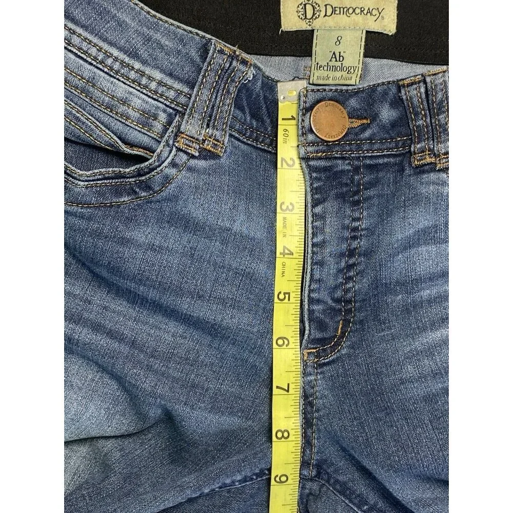 Democracy Jeans Womens Size 8 Ab Solution Women's Stretch No Holes Mid Rise